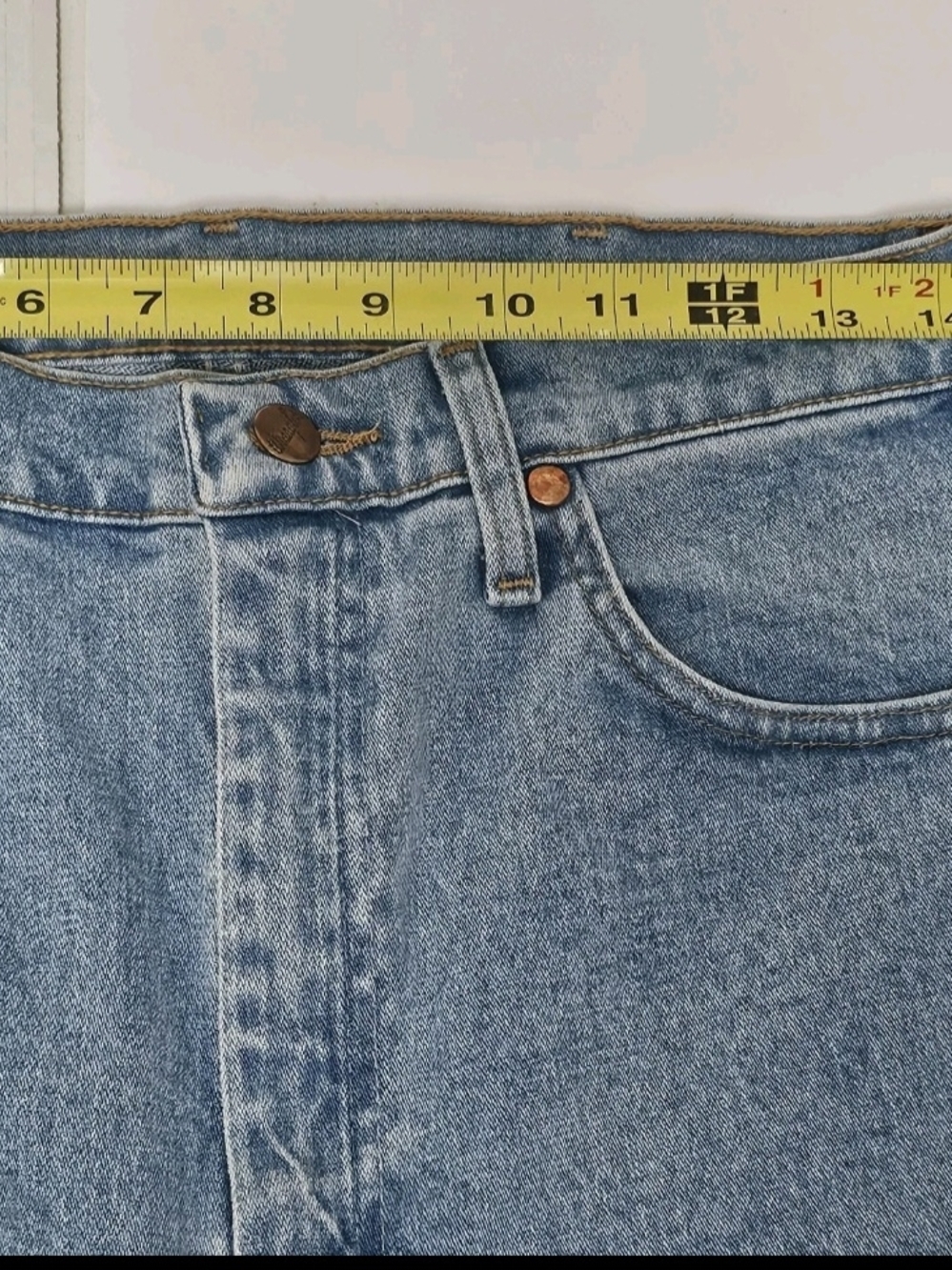 New Wrangler Cowboy Cut 14 MWZ High Rise 11x32 Jeans Women Size 10 Tapered Leg - Picture 15 of 16
